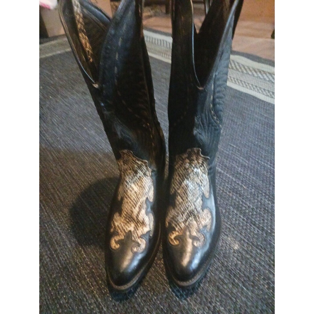 Vintage Larado Women's  Cowboy Boots Leather And Man Made Materials Snake...